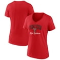 thumbnail image 1 of Women's Red Texas Tech Red Raiders Victory Script V-Neck T-Shirt, 1 of 3