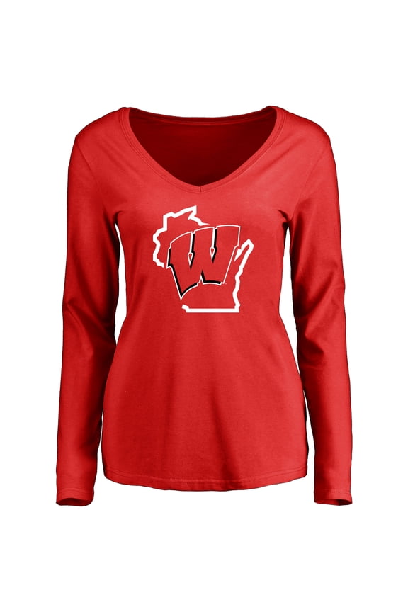Women's Red Wisconsin Badgers Tradition State Long Sleeve T-Shirt