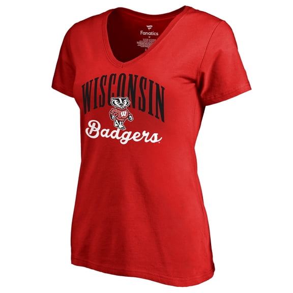 Women's Red Wisconsin Badgers Victory Script T-Shirt