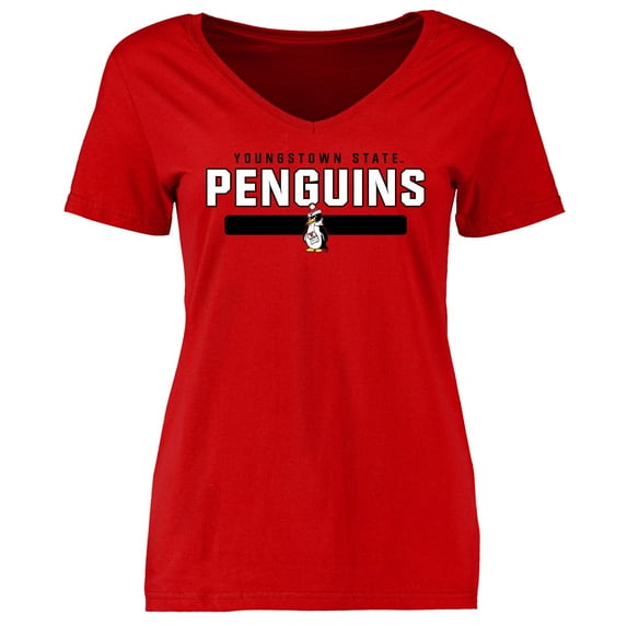 Women's Red Youngstown State Penguins Team Strong T-Shirt