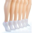 thumbnail image 1 of Women's Reebok 203LC01 Logo Low Cut Socks - 6 Pack (White O/S), 1 of 1