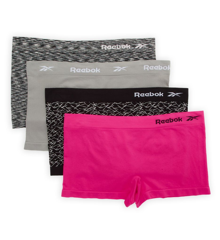 Women's Reebok 31UH289 Plus Size Seamless Boyshort Panty 4 Pack