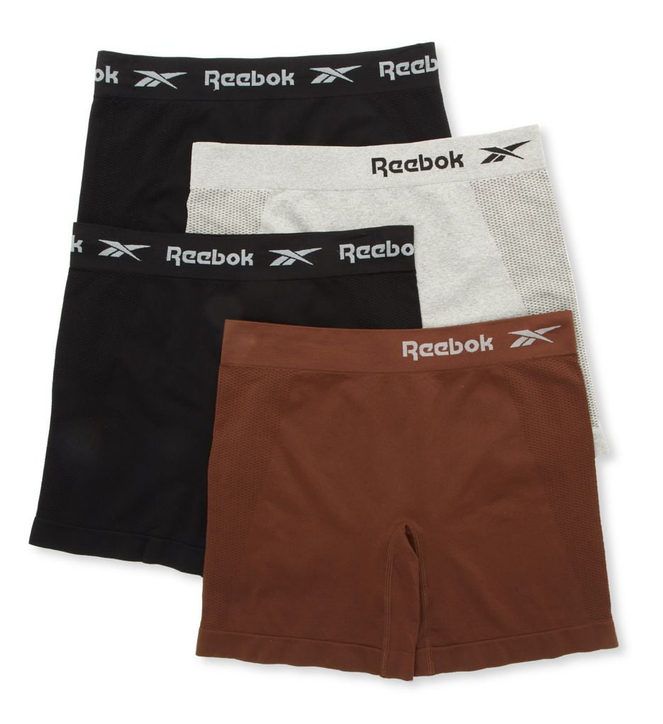 Reebok Women's Slipshorts - Long Leg Seamless Boyshorts (4 Pack