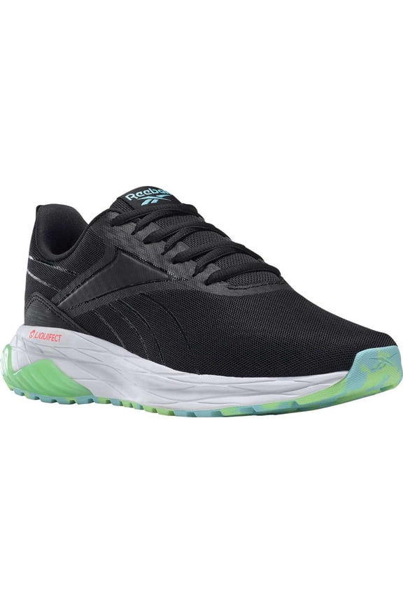 Women's Reebok Liquifect 180 2.0 Running Shoe Core Black/Neon Mint/Orange Flare 8 B