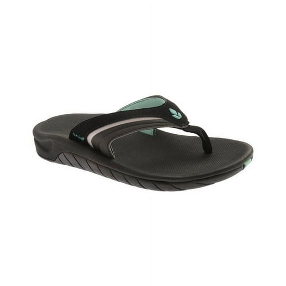Women's Reef Slap 3 Black/Black/Aqua 5 M