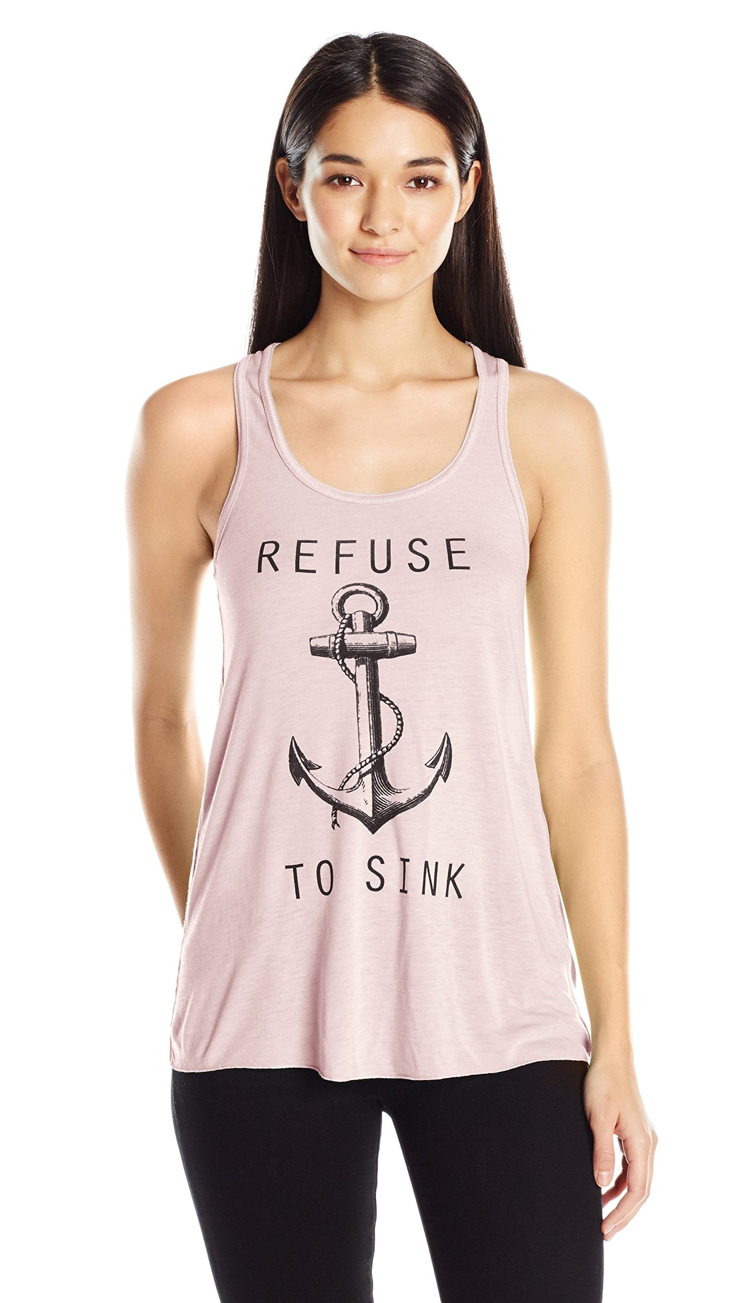 Women's Refuse To Sink Printed Flowy Racerback Tank Top