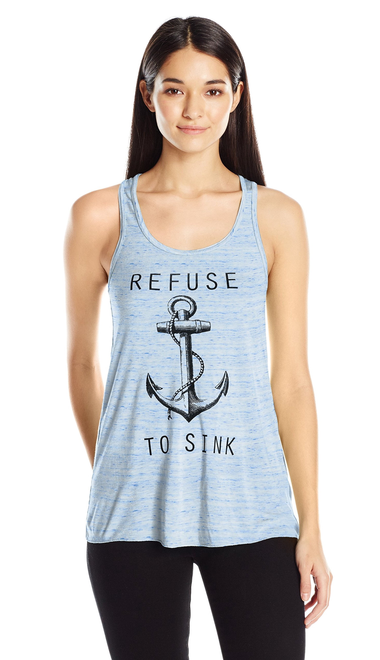 Women's Refuse To Sink Printed Flowy Racerback Tank Top