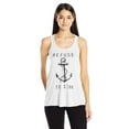 thumbnail image 1 of Women's Refuse To Sink Printed Flowy Racerback Tank Top, 1 of 2