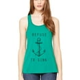 thumbnail image 1 of Women's Refuse To Sink Printed Flowy Racerback Tank Top, 1 of 1