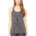 thumbnail image 1 of Women's Refuse To Sink Printed Flowy Racerback Tank Top, 1 of 1