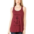 thumbnail image 1 of Women's Refuse To Sink Printed Flowy Racerback Tank Top, 1 of 1