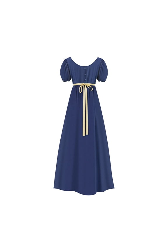 Women’s Regency Inspired High Waist Ball Gown Vintage Victorian Tea Dress