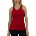 thumbnail image 1 of Women's Regular Fit Cotton Blend Ribbed Tank Tops - Soft Breathable, Gym & Lounge Wear (M-2XL), 1 of 5