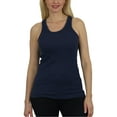 thumbnail image 1 of Women's Regular Fit Cotton Blend Ribbed Tank Tops - Soft Breathable, Gym & Lounge Wear (M-2XL), 1 of 5