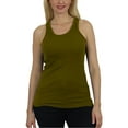 thumbnail image 1 of Women's Regular Fit Cotton Blend Ribbed Tank Tops - Soft Breathable, Gym & Lounge Wear (M-2XL), 1 of 5