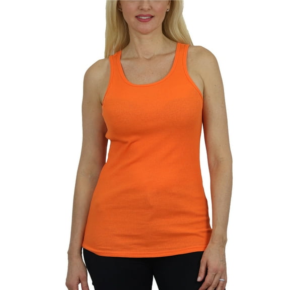 Women's Regular Fit Cotton Blend Ribbed Tank Tops - Soft Breathable, Gym & Lounge Wear (M-2XL)