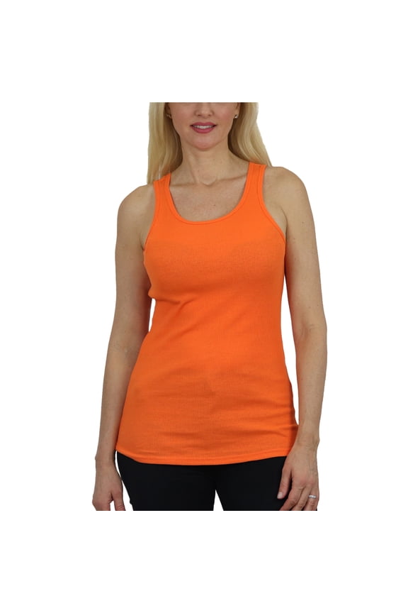 Women's Regular Fit Cotton Blend Ribbed Tank Tops - Soft Breathable, Gym & Lounge Wear (M-2XL)
