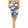 thumbnail image 1 of Women's Regular Floral Pattern Print Casual Stretch Fit Pencil Midi Skirt/Made in USA, 1 of 4