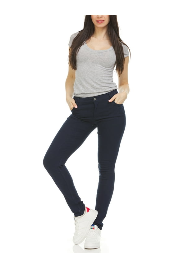 Women's Regular Stretchy Skinny 5-Pocket Uniform Soft Chino Pants