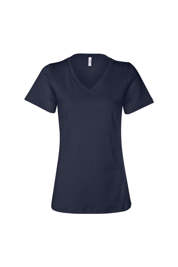 BELLA + CANVAS Womens Relaxed Jersey V-Neck Tee