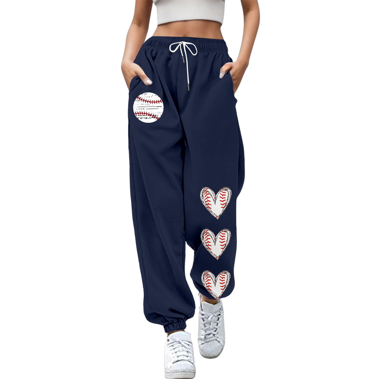 Women s Relaxed Fit French Terry Sweatpant High Waisted Joggers Pants Yoga 90S Goth Baggy Casual Trousers Baggy Jogger Pants Sweatpants Women Petite Fall Clothes for Women Walmart
