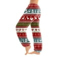 thumbnail image 1 of Women's Relaxed Fit Full-Length Pajama Pants with Elastic Waistband and Holiday Themed Printed Pattern Sleepwear Lounge Bottoms, 1 of 2