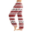 thumbnail image 1 of Women's Relaxed Fit Full-Length Pajama Pants with Elastic Waistband and Holiday Themed Printed Pattern Sleepwear Lounge Bottoms, 1 of 2