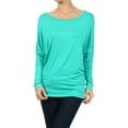 thumbnail image 1 of Moa Collection Women's Relaxed Fit Tunic Top Dolman Sleeve Knit Casual Style, 1 of 4