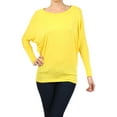 thumbnail image 1 of Moa Collection Women's Relaxed Fit Tunic Top Dolman Sleeve Knit Casual Style, 1 of 4