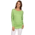 thumbnail image 1 of Moa Collection Women's Relaxed Fit Tunic Top Dolman Sleeve Knit Casual Style, 1 of 4