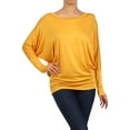 thumbnail image 1 of Moa Collection Women's Relaxed Fit Tunic Top Dolman Sleeve Knit Casual Style, 1 of 4