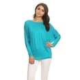 thumbnail image 1 of Moa Collection Women's Relaxed Fit Tunic Top Dolman Sleeve Knit Casual Style, 1 of 4