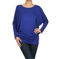 thumbnail image 1 of Moa Collection Women's Relaxed Fit Tunic Top Dolman Sleeve Knit Casual Style, 1 of 4