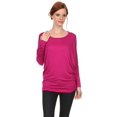 thumbnail image 1 of Moa Collection Women's Relaxed Fit Tunic Top Dolman Sleeve Knit Casual Style, 1 of 4
