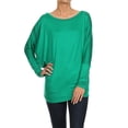 thumbnail image 1 of Moa Collection Women's Relaxed Fit Tunic Top Dolman Sleeve Knit Casual Style, 1 of 4