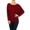 thumbnail image 1 of Moa Collection Women's Relaxed Fit Tunic Top Dolman Sleeve Knit Casual Style, 1 of 4