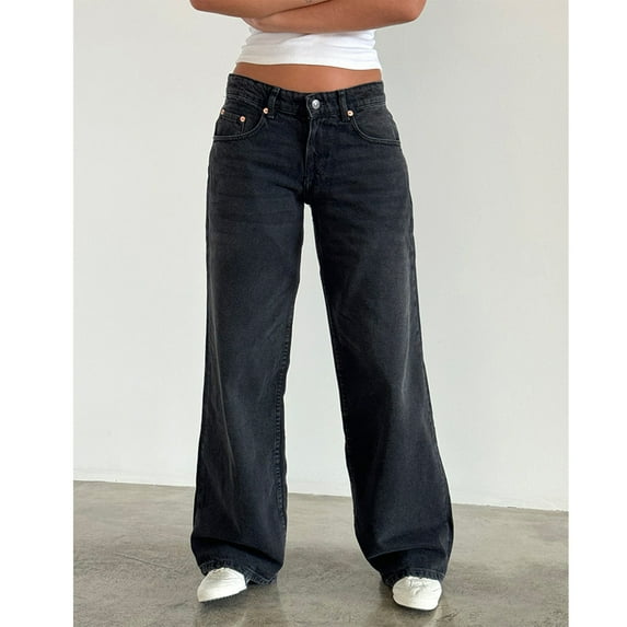 Women's Relaxed Fit Vintage Jeans – Straight Leg Denim Pants in Light Wash