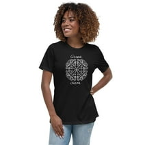 Women's Relaxed T-Shirt | Carpe Diem Abstract Design  | Various Colors | S-3XL (Black, 2XL)