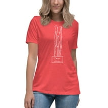 Women's Relaxed T-Shirt | Carpe Diem Abstract Trees  | Various Colors | S-3XL (Heather Red, 2XL)