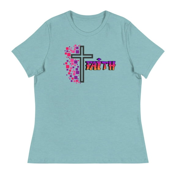 Women's Relaxed T-Shirt (Heather Blue Lagoon, S)