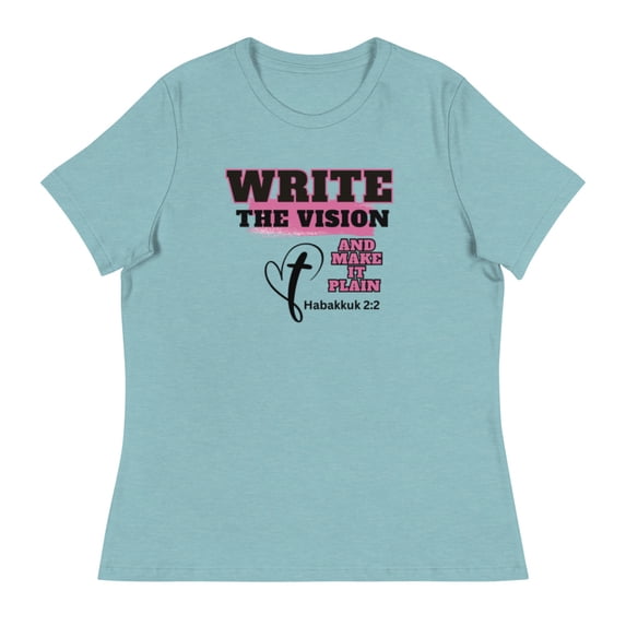 Women's Relaxed T-Shirt (Heather Blue Lagoon, S)