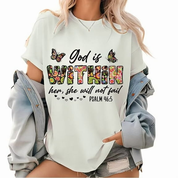 Christian Women's Inspirational Tee - "Strength Within" Faith-Based Shirt, Soft & Lightweight for Everyday Encouragement & Gift Ideas