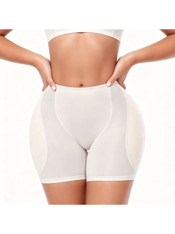 Women's Removable 4PCS Padded Butt Lifter Shorts, Hip Enhancer Tummy Control Shapewear Panties For Curvy Women