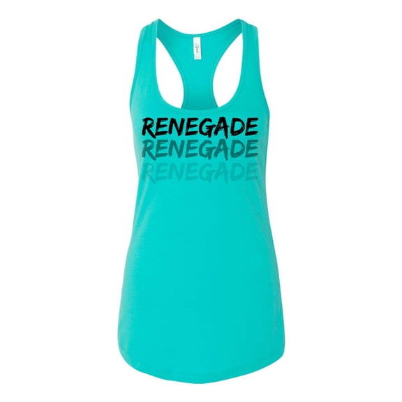 Women's Renegade Dance Lottery K-Camp Ladies Racerback Tank Top-Tahiti Blue-small