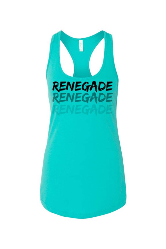 Women's Renegade Dance Lottery K-Camp Ladies Racerback Tank Top-Tahiti Blue-xl
