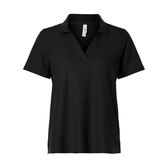 CORE365 CE106W Women's Resolve CVC Performance Pique Polo-Black-S