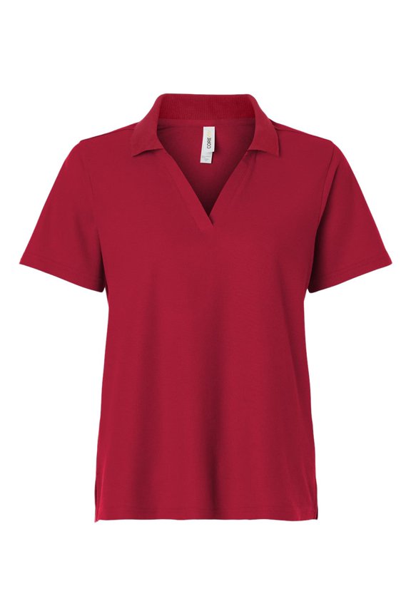 CORE365 CE106W Women's Resolve CVC Performance Pique Polo-Classic Red-S