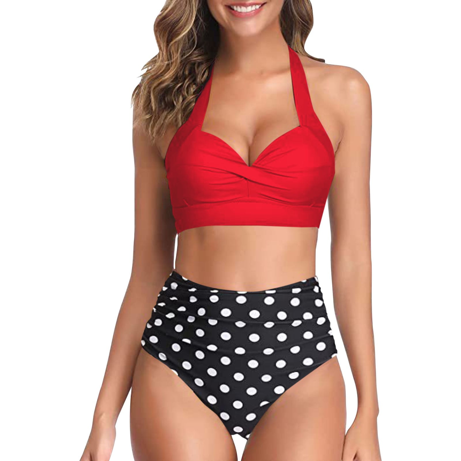 Costume Intero Donna Boho Chic Con Gonna, Imbottitura Removibile E Bordo Arricciato, Per Ciclo E Mare, Taglie Forti - 4