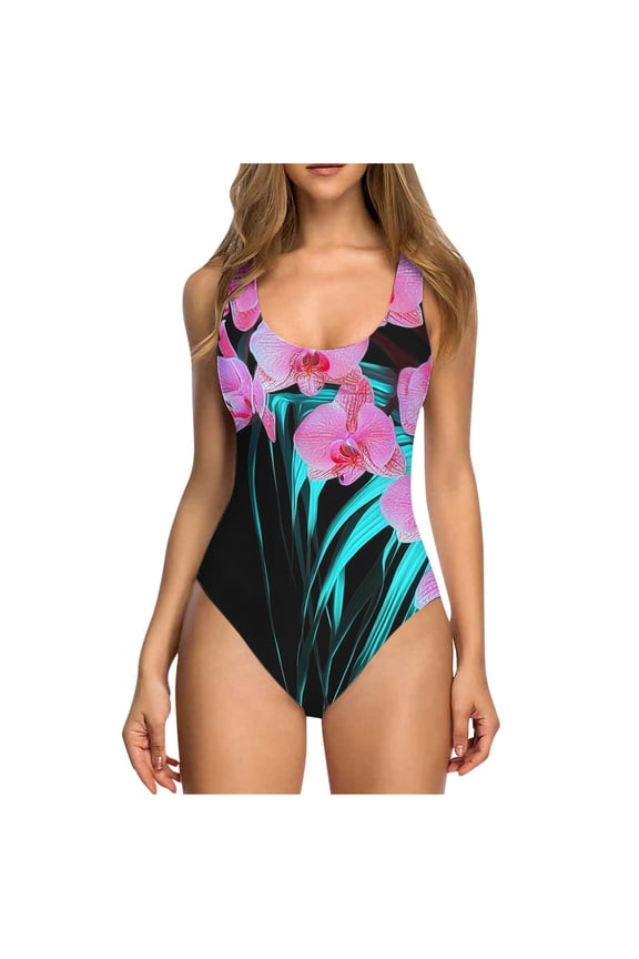 Women's Retro 80s/90s Inspired High Cut Low Back Padding One Piece Swimwear Bathing Suits 2026 Trendy