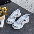 thumbnail image 1 of Women's Retro Chunky Platform Sneakers Breathable Mesh Lace Up Non Slip Cushioned Casual Walking Shoes, 1 of 8